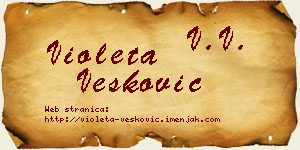 Violeta Vesković vizit kartica